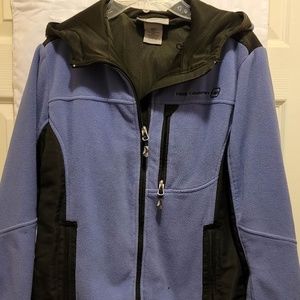 LADIES HOODED ZIPPER FRONT JACKET